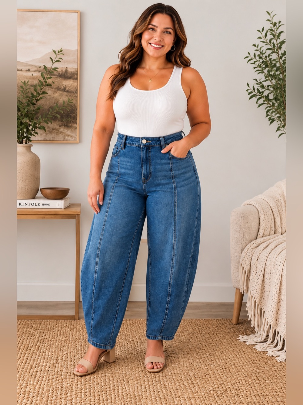 Jessica Simpson Barrel Leg Jeans — Size 12